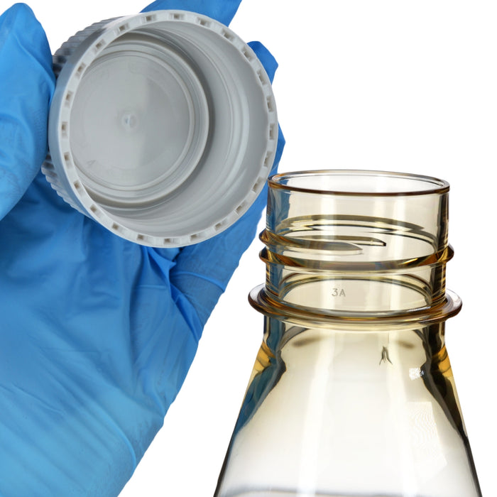 Eisco - Pack of 1, 2L Sterile Polycarbonate Erlenmeyer Flask, Non-Vented, Flat Bottom, Gamma Sterilized, USP Class VI, Lab-Grade, Chemical Storage, Cell Culture, Mixing