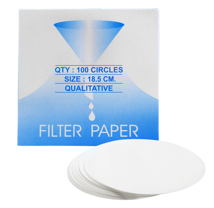 Premium Qualitative Filter Paper, 100 Pack - 7.28" (18.5cm) - Eisco Labs