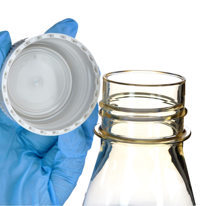 Eisco - Pack of 6, 1L Sterile Polycarbonate Erlenmeyer Flasks, Non-Vented, Baffled Bottom, Gamma Sterilized, USP Class VI, Lab-Grade, Mixing, Cell Culture, Shaker Compatible