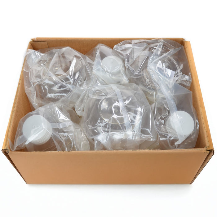 Eisco - Pack of 6, 1L Sterile Polycarbonate Erlenmeyer Flasks, Non-Vented, Flat Bottom, Gamma Sterilized, USP Class VI, Lab-Grade, Chemical Storage, Cell Culture, Mixing