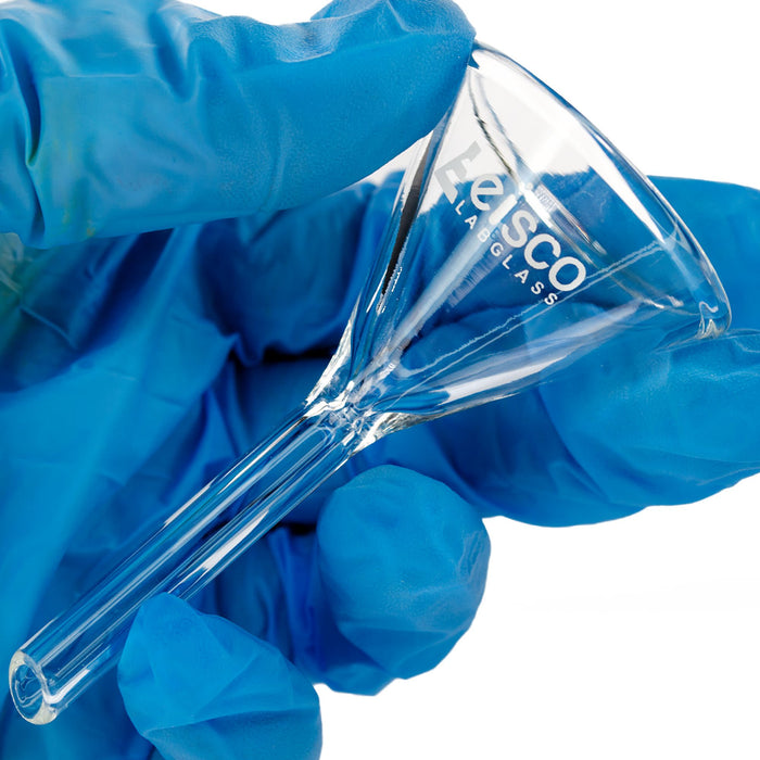 Eisco – 35mm Heavy Duty Glass Funnel, Plain Stem Diameter 6mm, Borosilicate Glass, Thick Uniform Walls, Chemistry Lab Filter Funnel, for Liquid Transfer and Separation Tasks