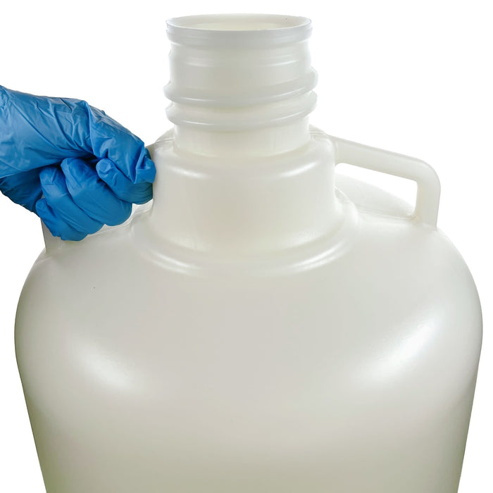 Eisco - 20L HDPE Carboy, Silicone-Lined Polypropylene Cap, Leakproof Tested, Non-Sterile, -100 to 120°C Temperature Range, FDA Compliant, Laboratory and Scientific Liquid Storage Container