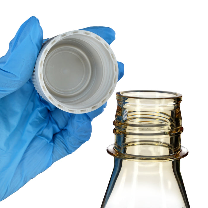 Eisco - Pack of 1, 250mL Sterile Polycarbonate Erlenmeyer Flask, Non-Vented, Baffled Bottom, Gamma Sterilized, USP Class VI, Lab-Grade, Mixing, Cell Culture, Shaker Compatible