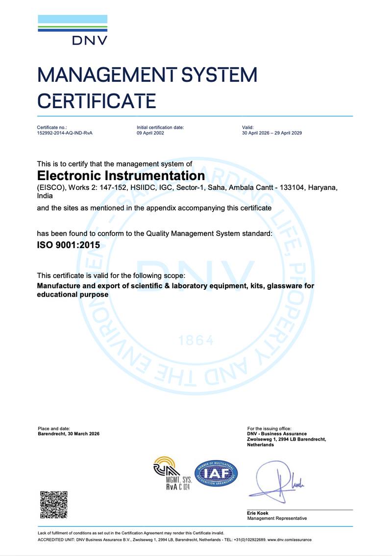 Eisco ISO 9001