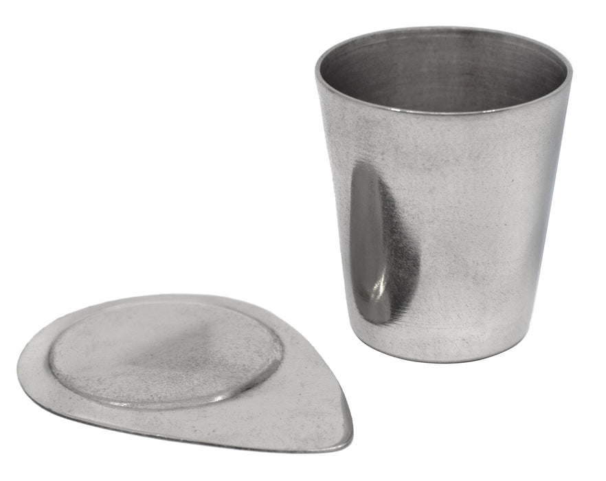 Crucible & Lid, 25ml - Nickel - Withstands Temperatures up to 1000Â°C - Eisco Labs