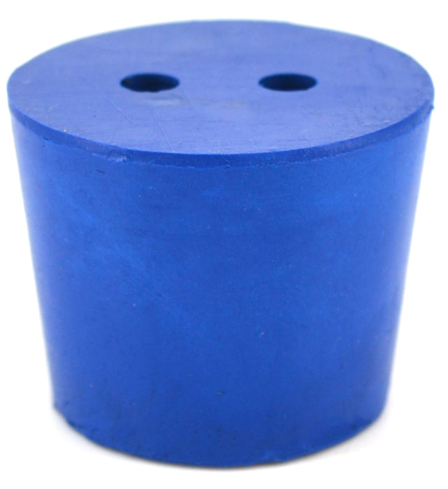 10PK Neoprene Stoppers, 2 Holes - ASTM - Size #6 - 26mm Bottom, 32mm Top, 25mm Length