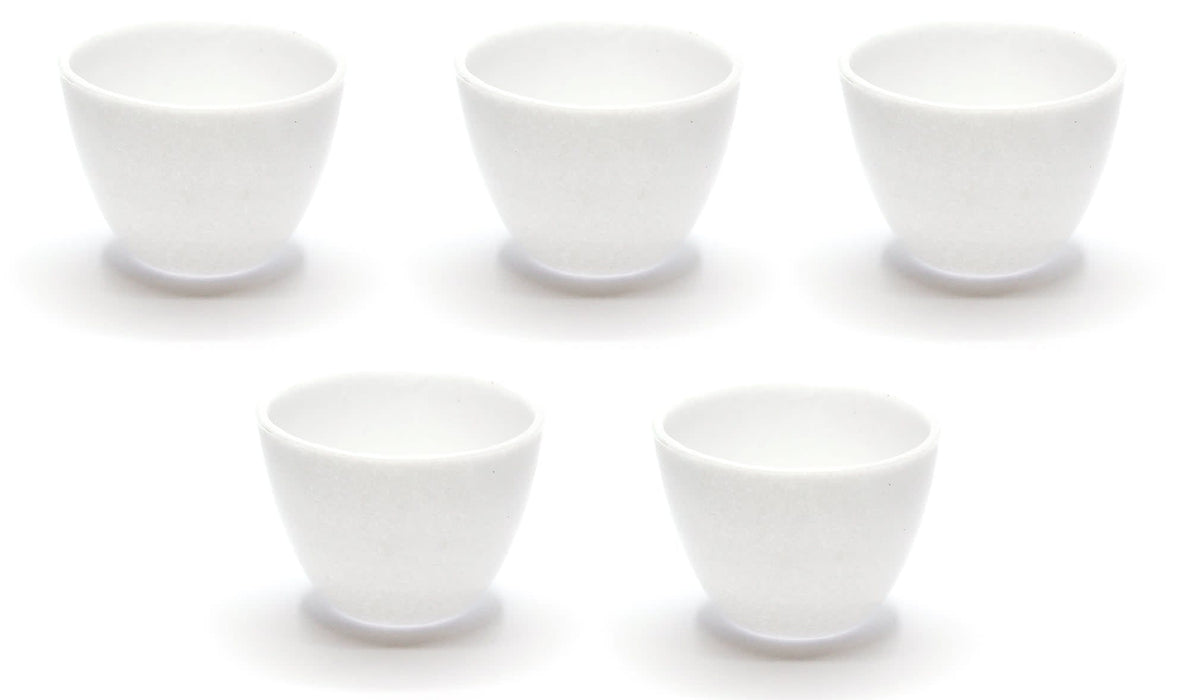 (Pack of 5) Silica Crucible, 50ml Capactity - Eisco Labs