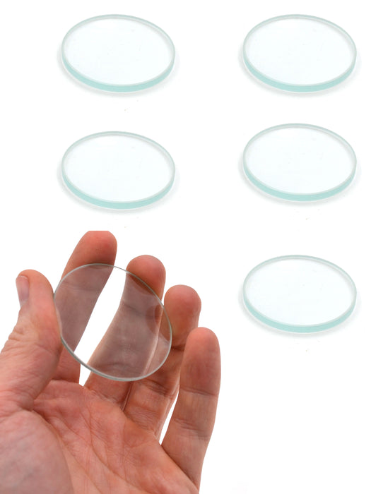 6pc Optical Lens Set, 2" - 200mm, 300mm, 500mm Focal Lengths - 3 Double Convex & 3 Double Concave, 2" (50mm) Diameter Lenses - Optically True Glass - Ground, Beveled Edges - Eisco Labs
