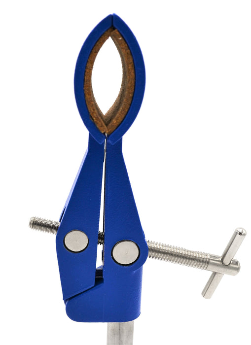 2 Prong Burette Clamp on Stainless Steel Rod - 4.3" Max Opening