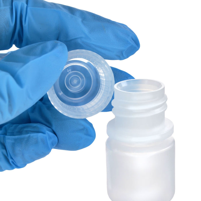 Eisco - Pack of 12, 8mL Narrow Mouth LDPE Translucent Reagent Bottles with Polypropylene Caps, Non-Sterile, Leak-Proof, Chemical Resistant Laboratory Storage Bottles, -100 to 80°C Temperature Range