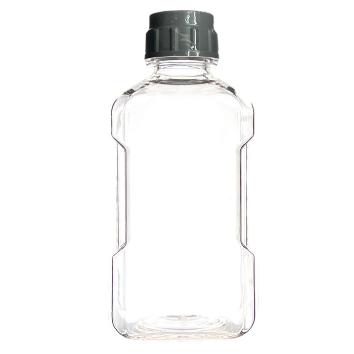 Eisco - Pack of 6, 2L PETG Media Bottles with HDPE Caps, Non-Sterile, Square, Leakproof, Tamper-Evident, Laboratory-Grade, Ideal for Lab Reagents, Buffers & Biopharmaceutical Processing