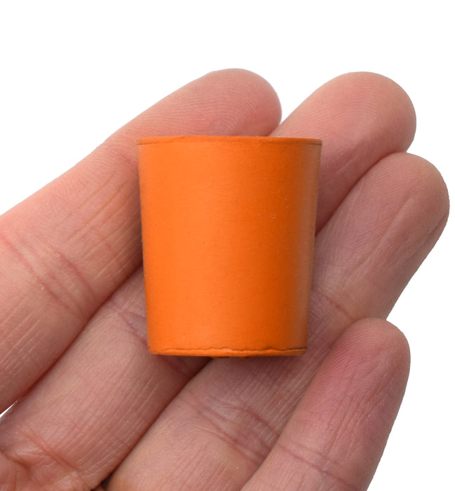 10PK Rubber Stoppers - Solid - 21mm Bottom, 24mm Top, 28mm Length