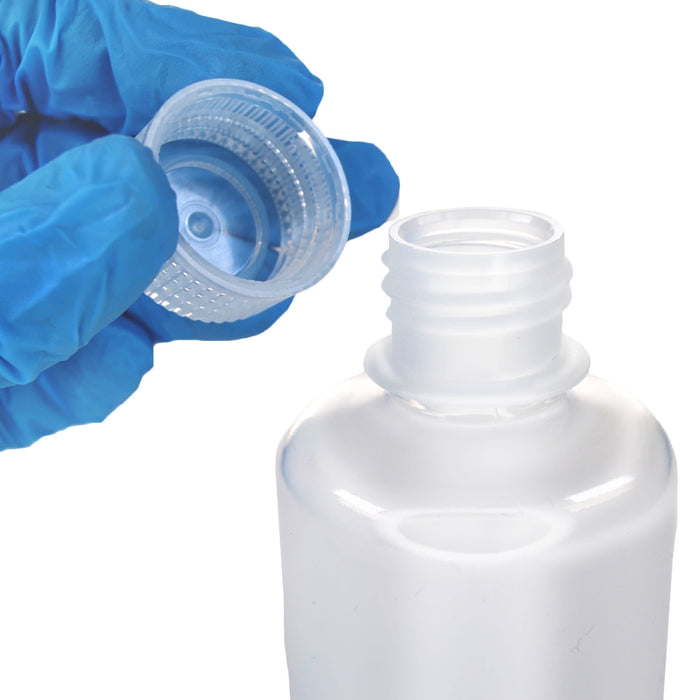 Eisco - Bulk Pack of 500, 125mL Narrow Mouth Polypropylene Translucent Reagent Bottles with Polypropylene Caps, Non-Sterile, Autoclavable, Leakproof, Laboratory Storage Bottles, 0-135°C Temperature Range