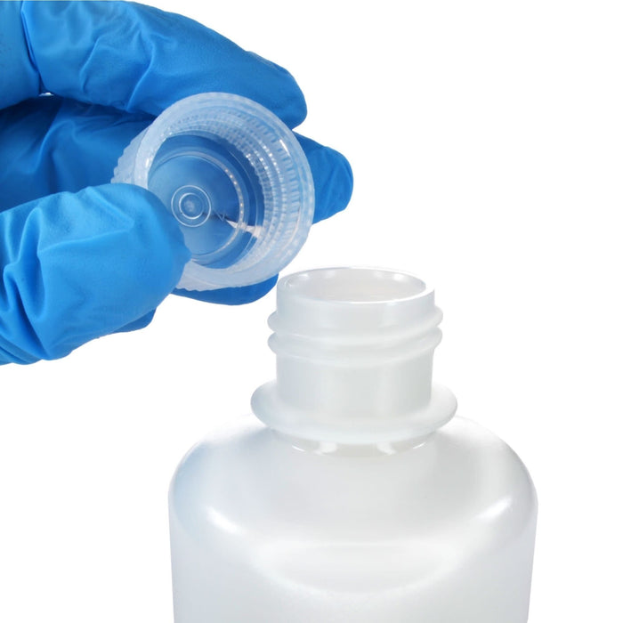 Eisco - Bulk Pack of 500, 125mL Narrow Mouth HDPE Translucent Reagent Bottles with Polypropylene Caps, Non-Sterile, Leak-Proof, Chemical Resistant Laboratory Storage Bottles, -100 to 120°C Temperature Range