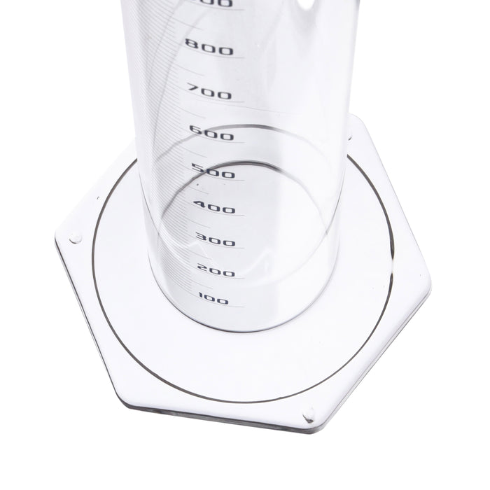 Graduated Cylinder, 1000ml - Class B - Blue Graduations, Hexagonal Base