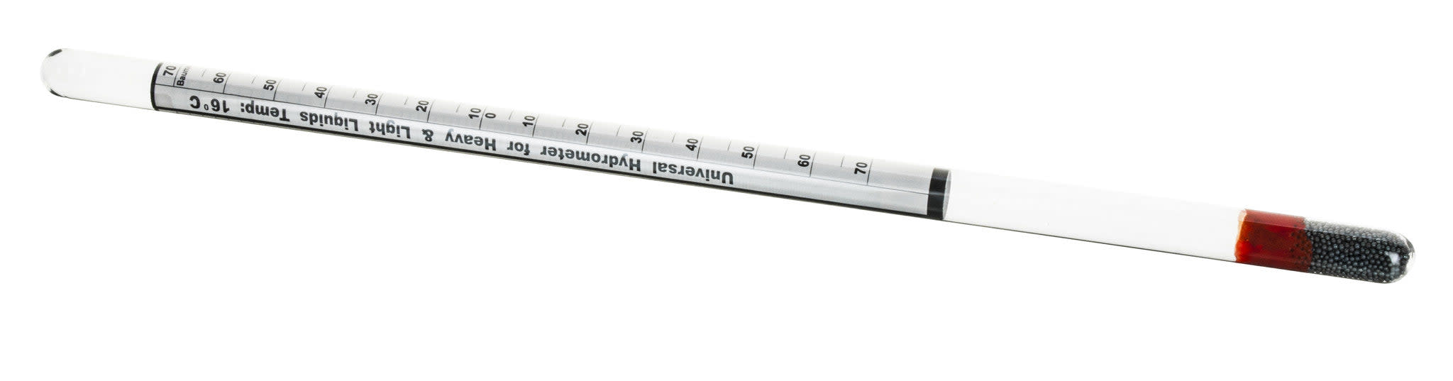 Universal Laboratory Hydrometer in Hard Plastic Case- Measure Specific Gravity Range 0.700 to 2.000 - 0.01 Graduations - Dual Scale For Light and Heavy Liquids