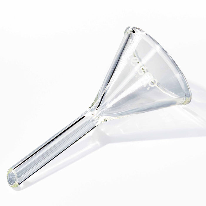 Eisco – 35mm Heavy Duty Glass Funnel, Plain Stem Diameter 6mm, Borosilicate Glass, Thick Uniform Walls, Chemistry Lab Filter Funnel, for Liquid Transfer and Separation Tasks