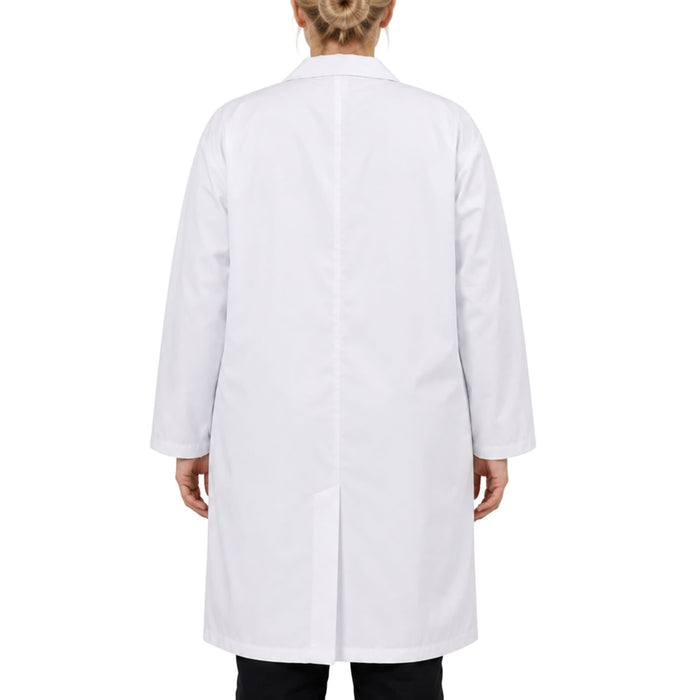 Eisco Adult Medium Professional Grade Poly-Cotton Lab Coat, 10 Pack – Durable Snap Front Laboratory Coat, 3 Pockets, Machine Washable, White