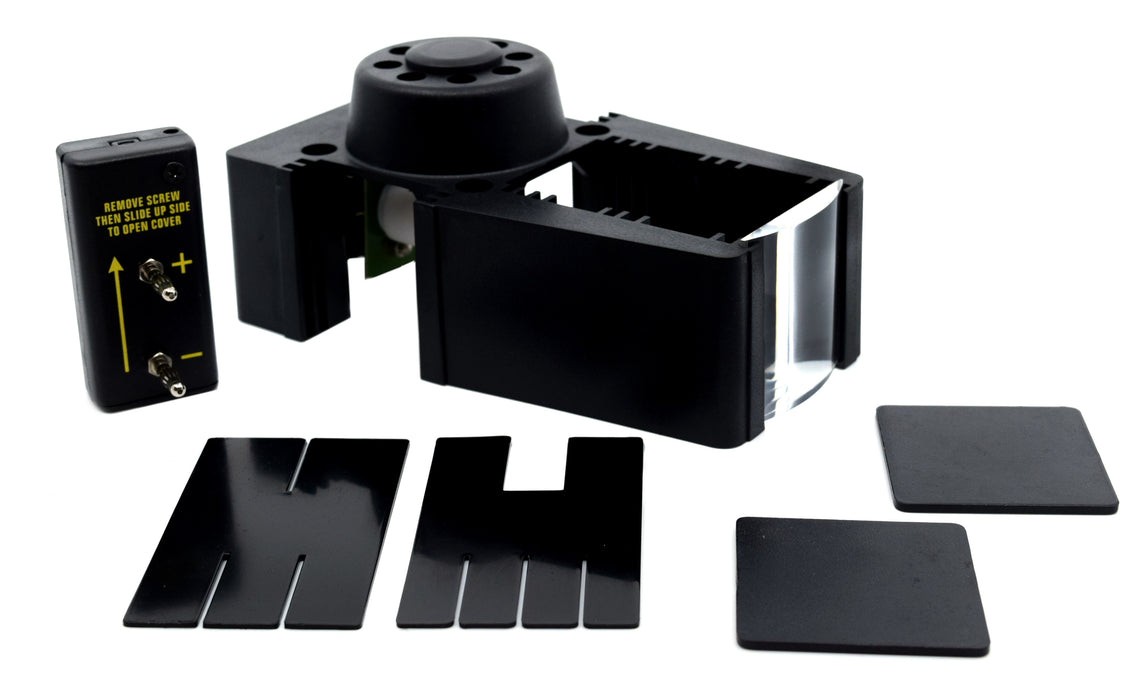 LED Ray Box, Battery Operated - Includes Slit Plates and Concave Lens - Seven Grooves for Lenses and Accessories - Eisco Labs