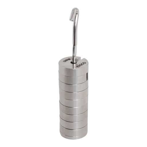 Slotted Mass Set with Hanger - Stainless Steel - 9 Weights Totaling 500g
