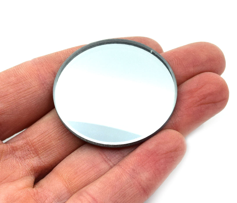 Convex Mirror, 1.5" dia., 50mm Focal Length - Glass - Eisco Labs