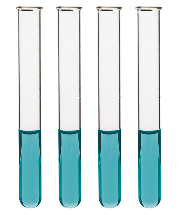 48PK Test Tubes, 3mL, 10x75mm - Rimmed - Light Wall, 1mm Thick - Borosilicate 3.3 Glass