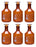 6PK Reagent Bottles, Amber, 250mL - Graduated - Narrow Mouth with Solid Glass Stopper - Borosilicate Glass