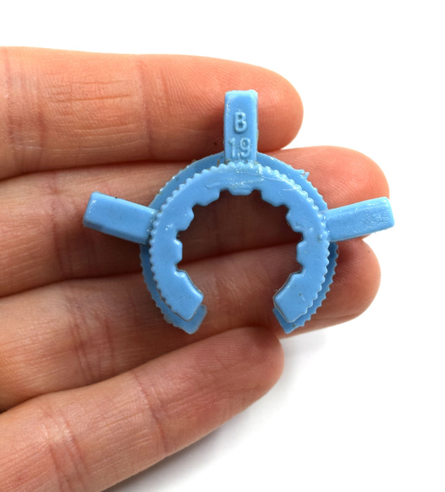 Joint Clip, 19/26 - Chemical & Temperature Resistant, Standard Taper - Blue, Single Clip - Eisco Labs