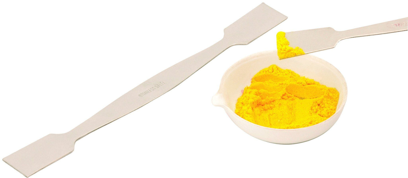 Dual End Spatula, 5.9" - Stainless Steel, Polished - Flat Blades