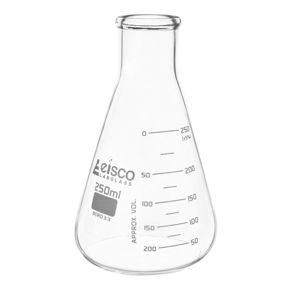 Erlenmeyer Flask, 250mL - ASTM, Dual Graduated Scale - Borosilicate Gl ...
