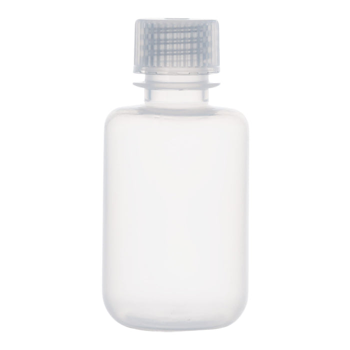 Eisco - Pack of 12, 60mL Narrow Mouth Polypropylene Reagent Bottles with Polypropylene Caps, Autoclavable, Translucent, Non-Sterile, Leak-Proof, 0-135°C Temperature Range, Ideal for Lab Storage and Transport