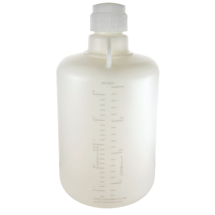 Eisco - 20L HDPE Carboy, Silicone-Lined Polypropylene Cap, Leakproof Tested, Non-Sterile, -100 to 120°C Temperature Range, FDA Compliant, Laboratory and Scientific Liquid Storage Container