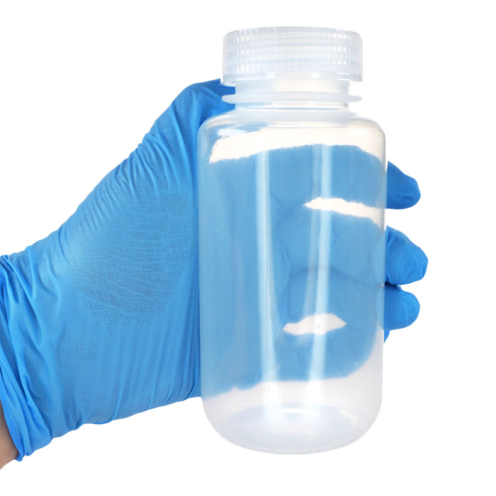 Eisco - 250mL Wide Mouth Polypropylene Translucent Reagent Bottles with Polypropylene Caps, Pack of 12, Non-Sterile, Autoclavable, Leakproof Laboratory Storage Bottles, 0-135°C Temperature Range