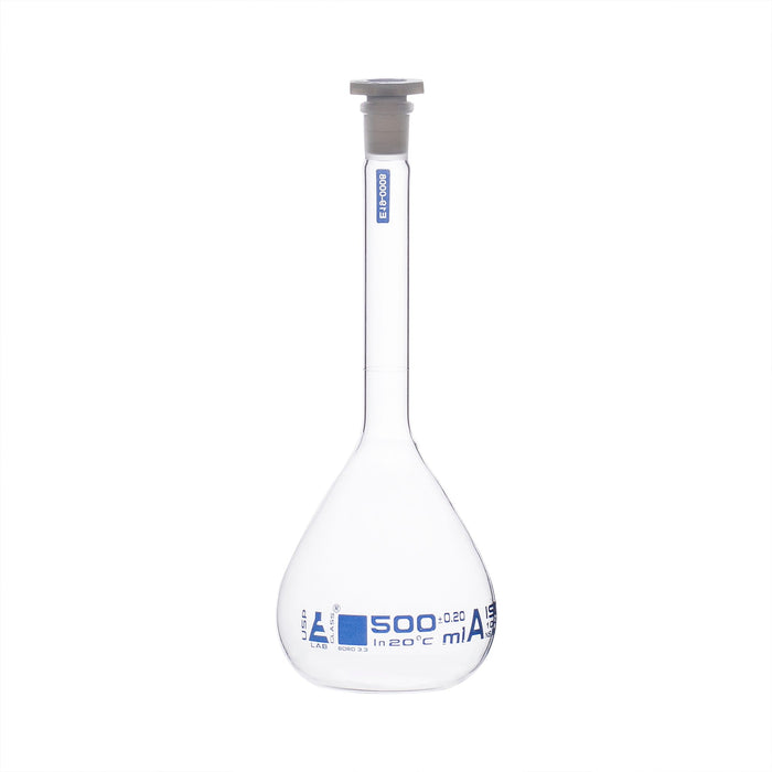Volumetric Flask, 500ml - Class A, ASTM, ±0.20ml Tolerance