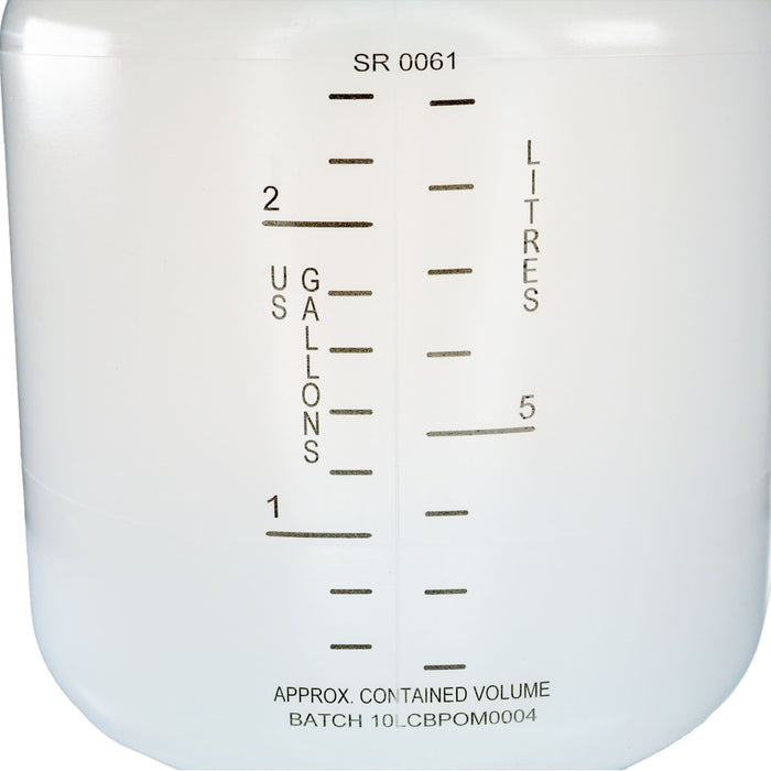 Eisco - 10L Polypropylene Carboy with Silicone-Lined Cap, Autoclavable, Non-Sterile, No Spigot, 0-135°C Temperature Range, FDA Compliant, Leakproof Tested, Ideal for Scientific and Laboratory Use