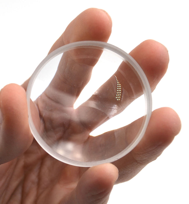 Round Double Concave Optical Glass Lens - 2" (50mm) Diameter - 100mm Focal Length - 8mm Thick Approx. - Eisco Labs