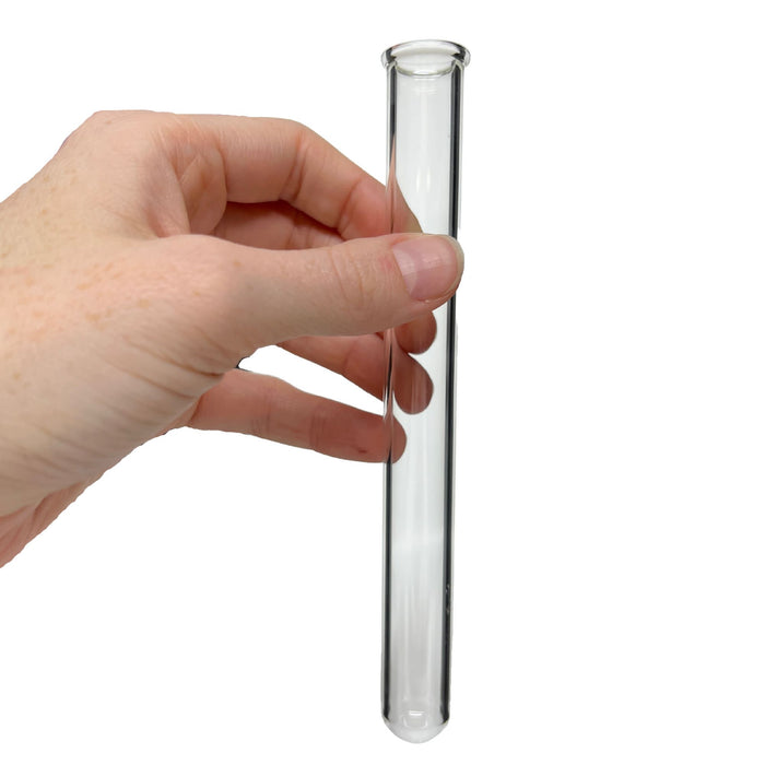 Eisco Labs 15mL Heavy Wall Test Tubes with Beaded Rim - Pack of 100 - Borosilicate Glass, Durable Lab Glassware for Scientific Research and Experiments