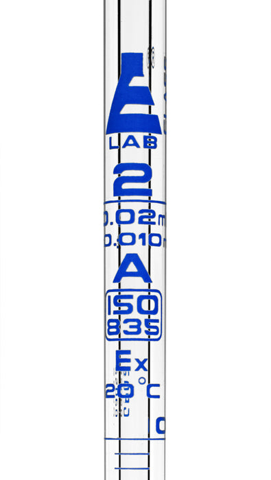 Serological Pipette, 2ml - Class A, Tolerance ±0.010ml  - Borosilicate 3.3 Glass