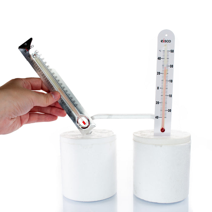 Eisco – Heat Transfer Kit for Physics and Thermal Energy Experiments – Includes Conductive Metal Rods, Stand, and Calorimeters