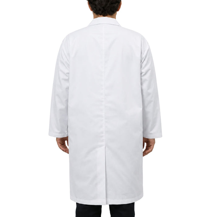 Eisco Adult XL Professional Grade Poly-Cotton Lab Coat, 10 Pack – Durable Snap Front Laboratory Coat, 3 Pockets, Machine Washable, White