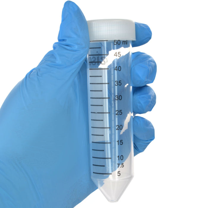 Eisco - Pack of 25, 50mL Sterile Centrifuge Tubes, Polypropylene, Flat Cap, Lab-Grade, Heavy Metal-Free