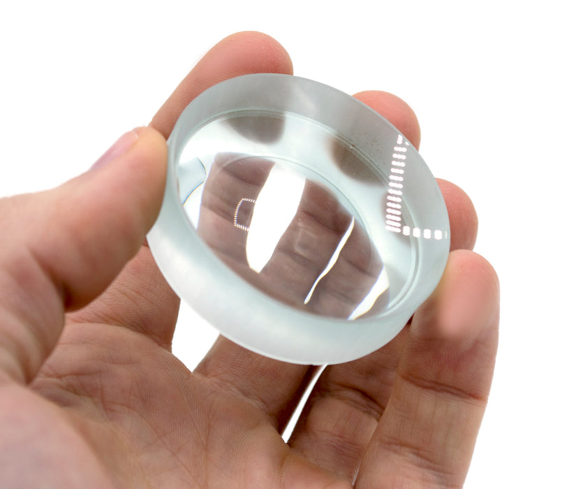 Double Concave Lens, 50mm Focal Length, 2" (50mm) Diameter - Spherical, Optically Worked Glass Lens - Ground Edges, Polished - Great for Physics Classrooms - Eisco Labs