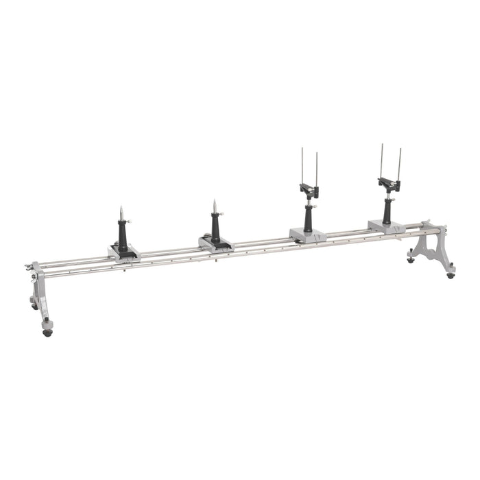Optical Bench Double Rod L-1mtr, with 4 riders (2 normal + 2 slow motion) 2 lens holder + 2 optical Pins
