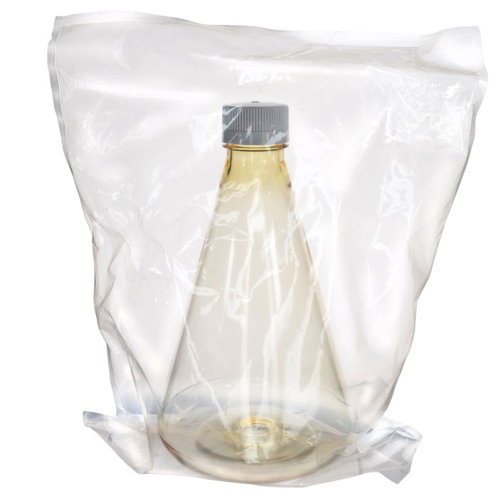 Eisco - Pack of 1, 2L Sterile Polycarbonate Erlenmeyer Flask, Non-Vented, Flat Bottom, Gamma Sterilized, USP Class VI, Lab-Grade, Chemical Storage, Cell Culture, Mixing