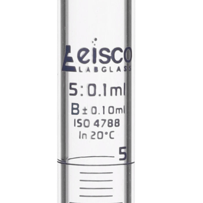 Graduated Cylinder, 5ml - Class B - Blue Graduations, Round Base