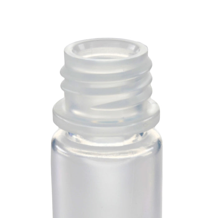 Eisco - Pack of 12, 4mL Narrow Mouth Polypropylene Reagent Bottles with Polypropylene Caps, Autoclavable, Translucent, Non-Sterile, Leak-Proof, 0-135°C Temperature Range, Ideal for Lab Storage and Transport