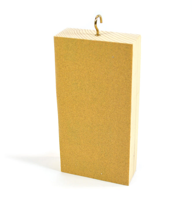 Wooden Friction Block, Wood and Sandpaper - Measures 6 x 3 x 1.25" (Made in the USA)