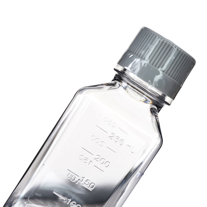 Eisco - Pack of 30, 250mL Sterile PET Media Bottles with HDPE Caps, Leakproof, Tamper-Evident, Lab-Grade, Ideal for Lab Reagents, Buffers & Biopharmaceutical Processing