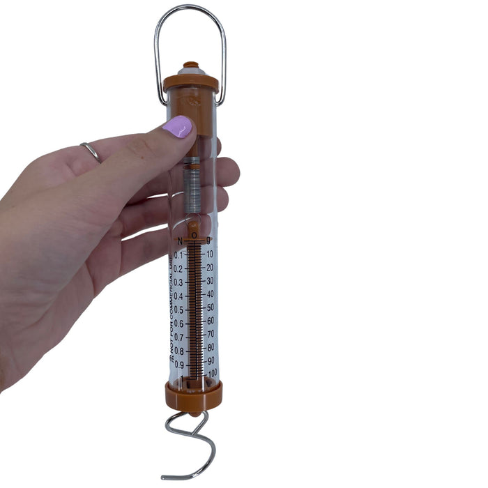 Eisco Labs - Acrylic Tubular Spring Scale (Dynamometer) 1N/100g Capaci