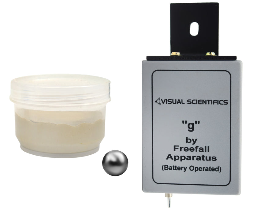 Visual Scientifics Free Fall Kit - Experiment Components Only - Useful in Studying Acceleration due to Gravity - Electromagnet, Steel Ball & Landing Pad - (Base Not Included)